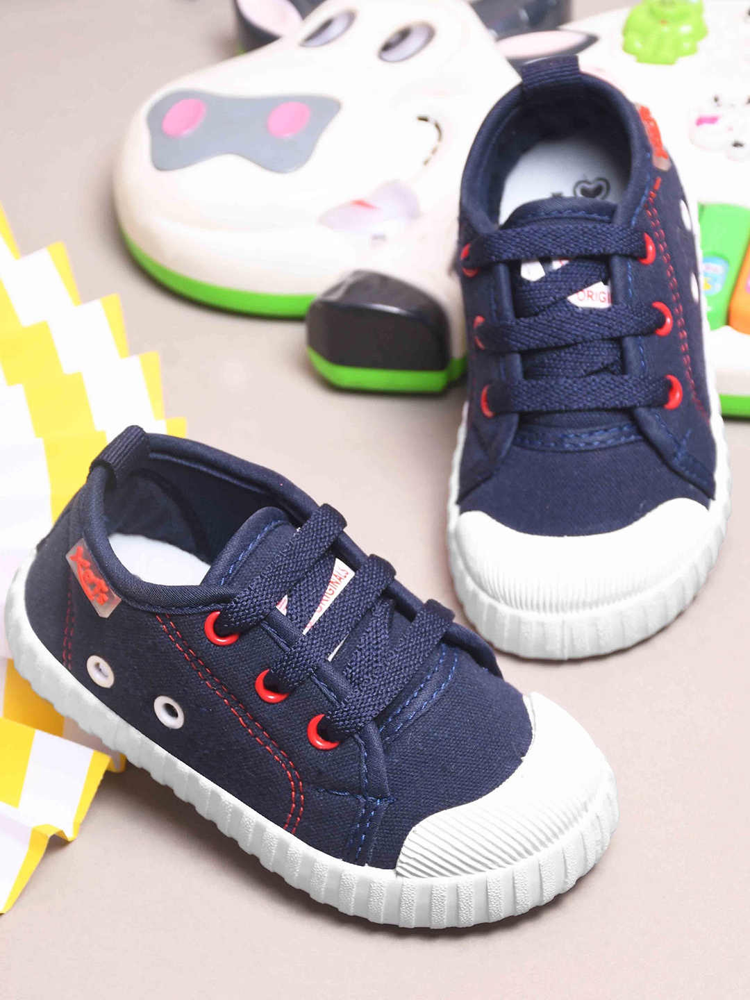 

KATS Unisex Kids Colourblocked Sneakers, Navy blue