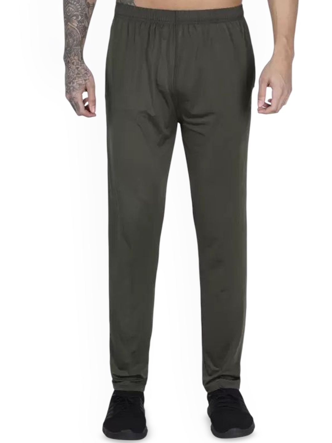 

Apraa & Parma Men Mid-Rise Track Pants, Olive