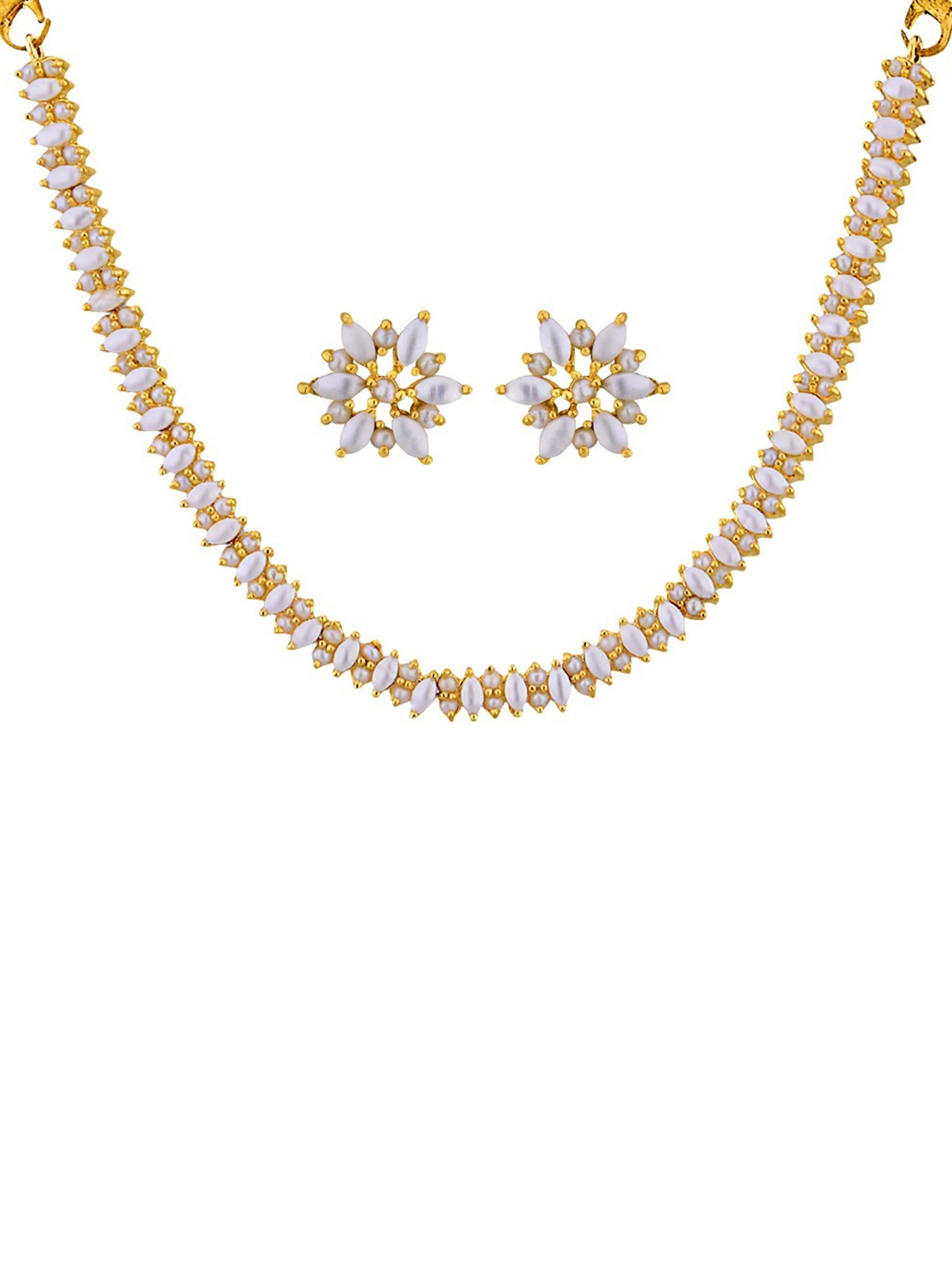 

Sri Jagdamba Pearls Dealer Gold-Plated Beaded Jewellery Set