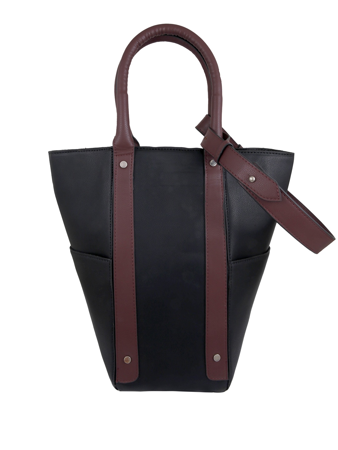 

Filauri Women Textured Bucket Leather Tote Bag, Black