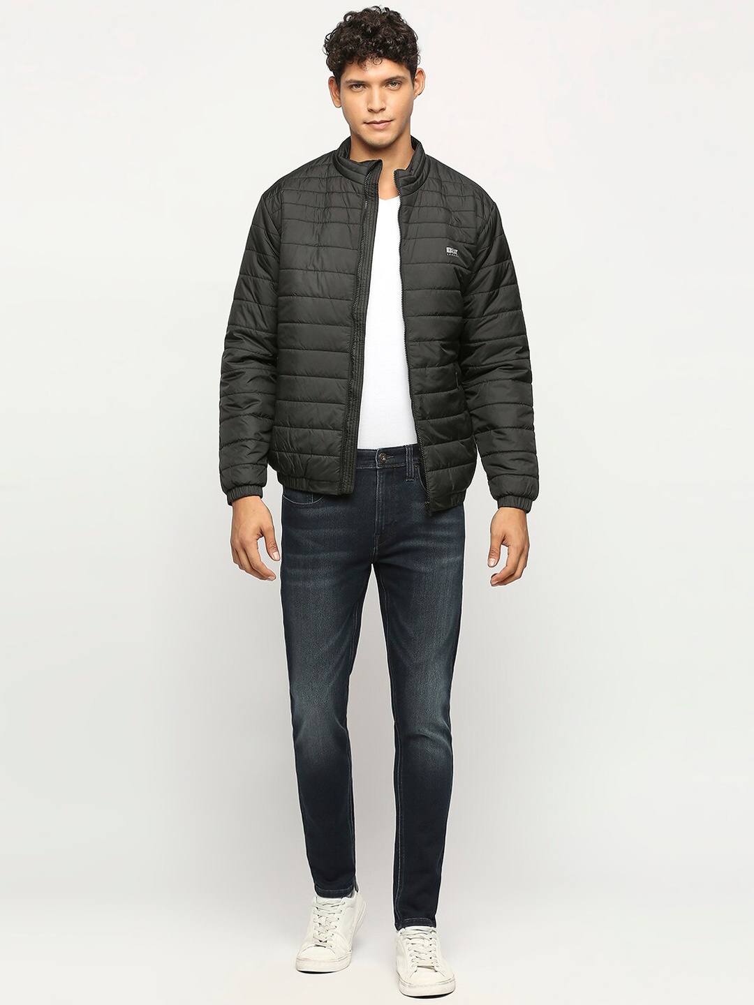 

BEAT LONDON by PEPE JEANS Mock Collar Lightweight Puffer Jacket, Black