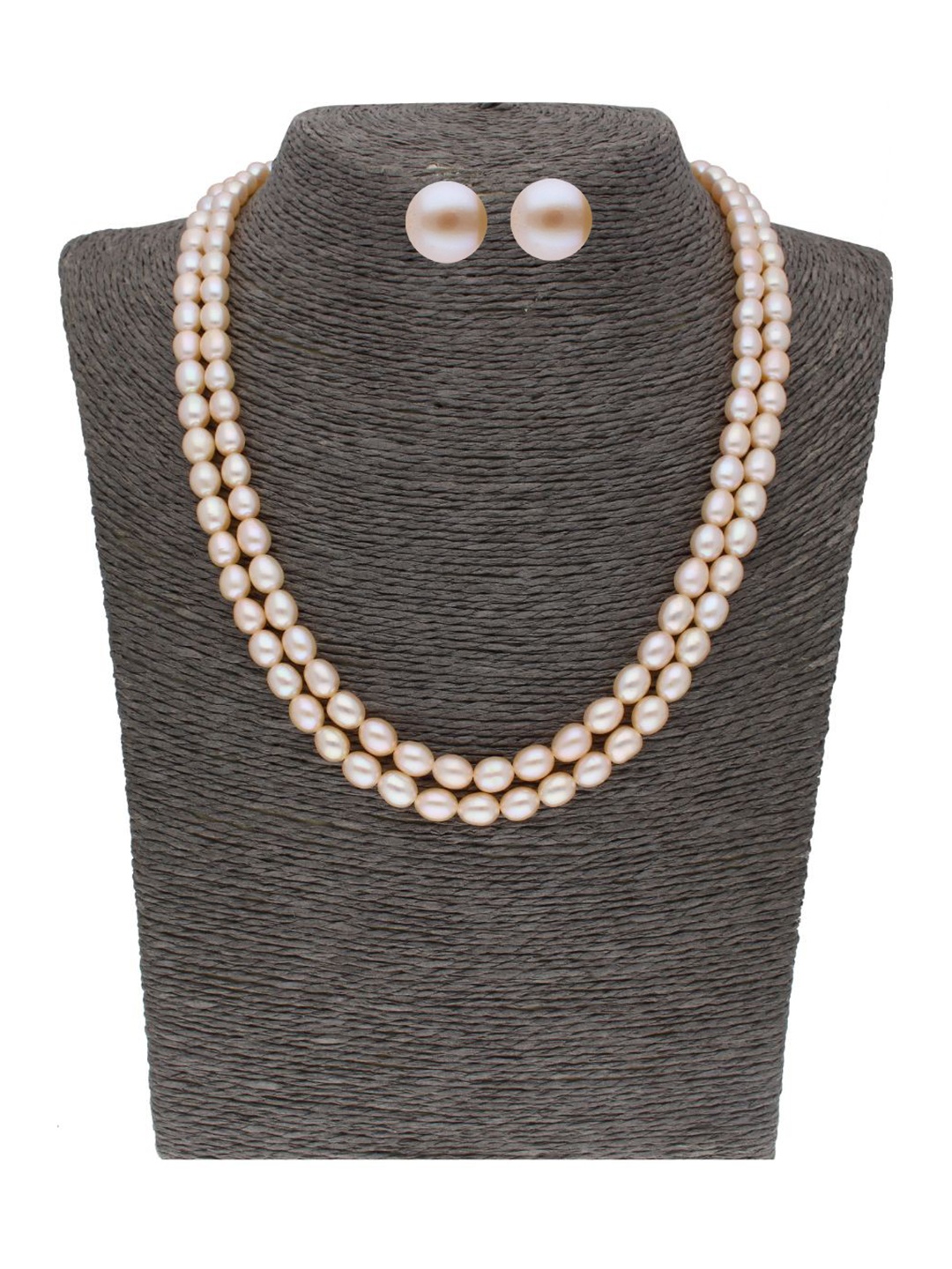 

Sri Jagdamba Pearls Dealer Gold-Plated Pearl-Studded Jewellery Set