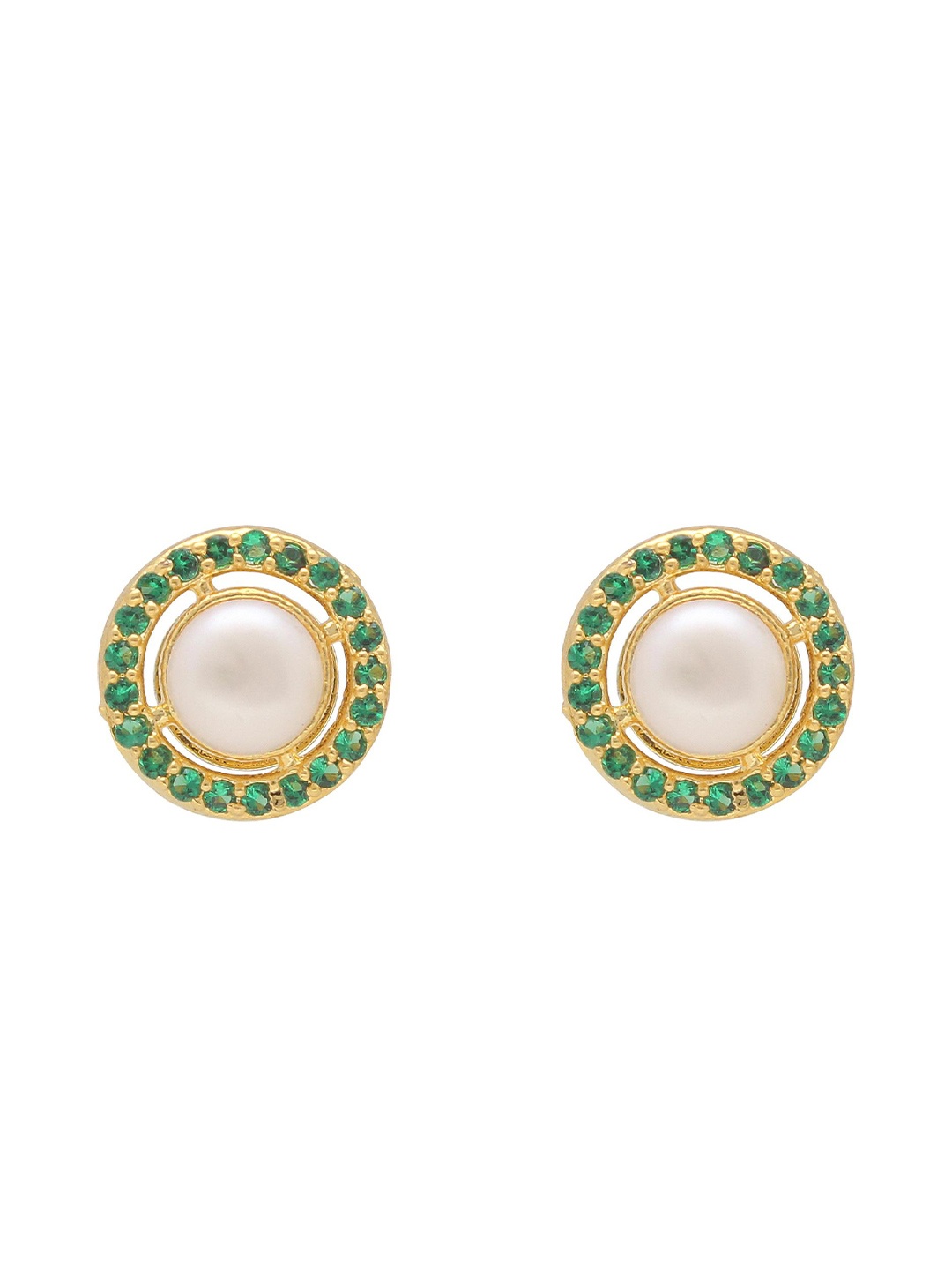 

Sri Jagdamba Pearls Dealer Contemporary Hoop Earrings, White