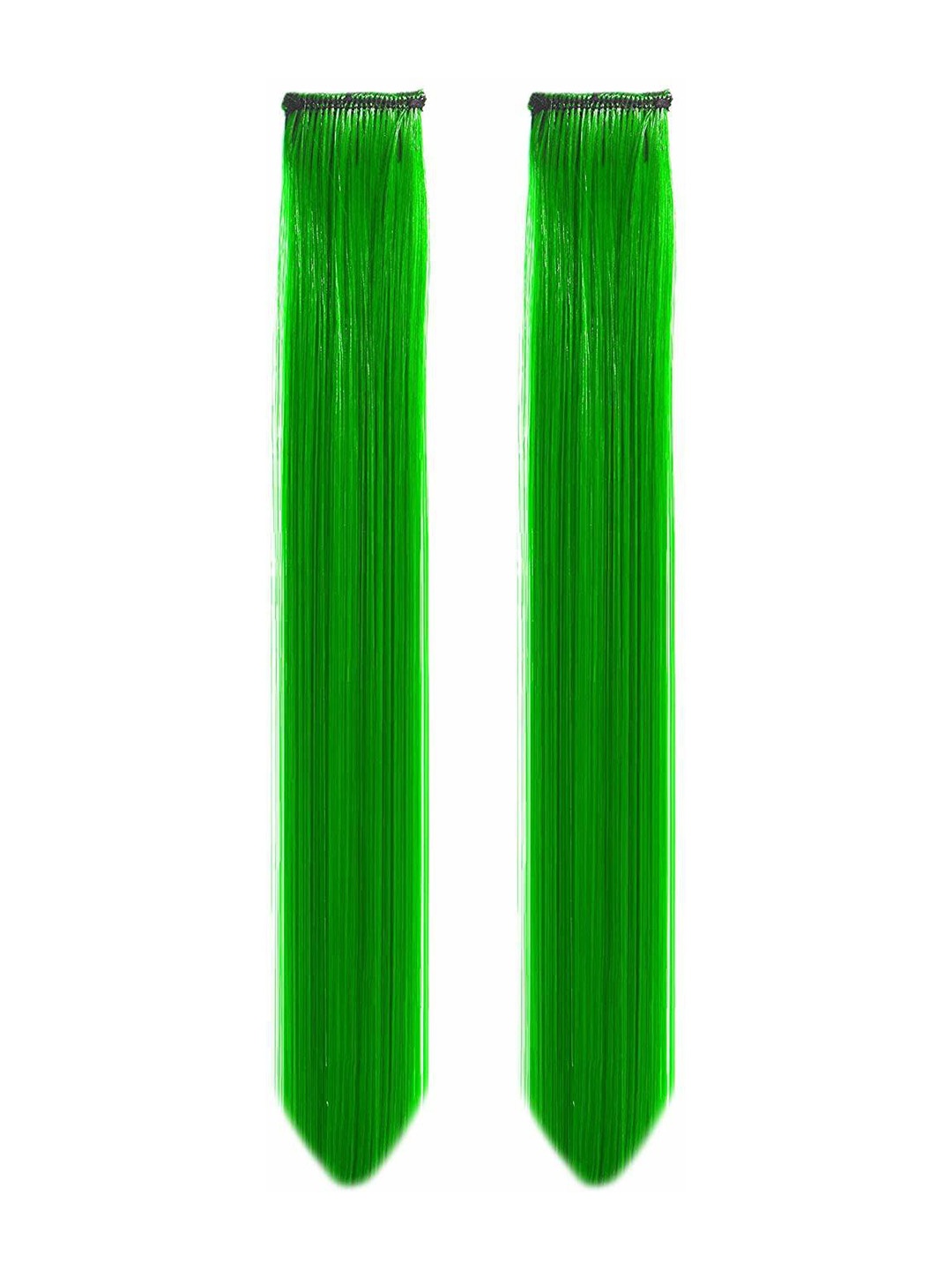 

CRIBE Set Of 2 Clip-In Straight Locks Hair Extension - Green
