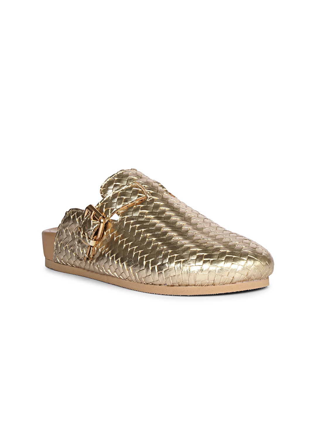 

Viviblu Women Round Toe Mules, Gold