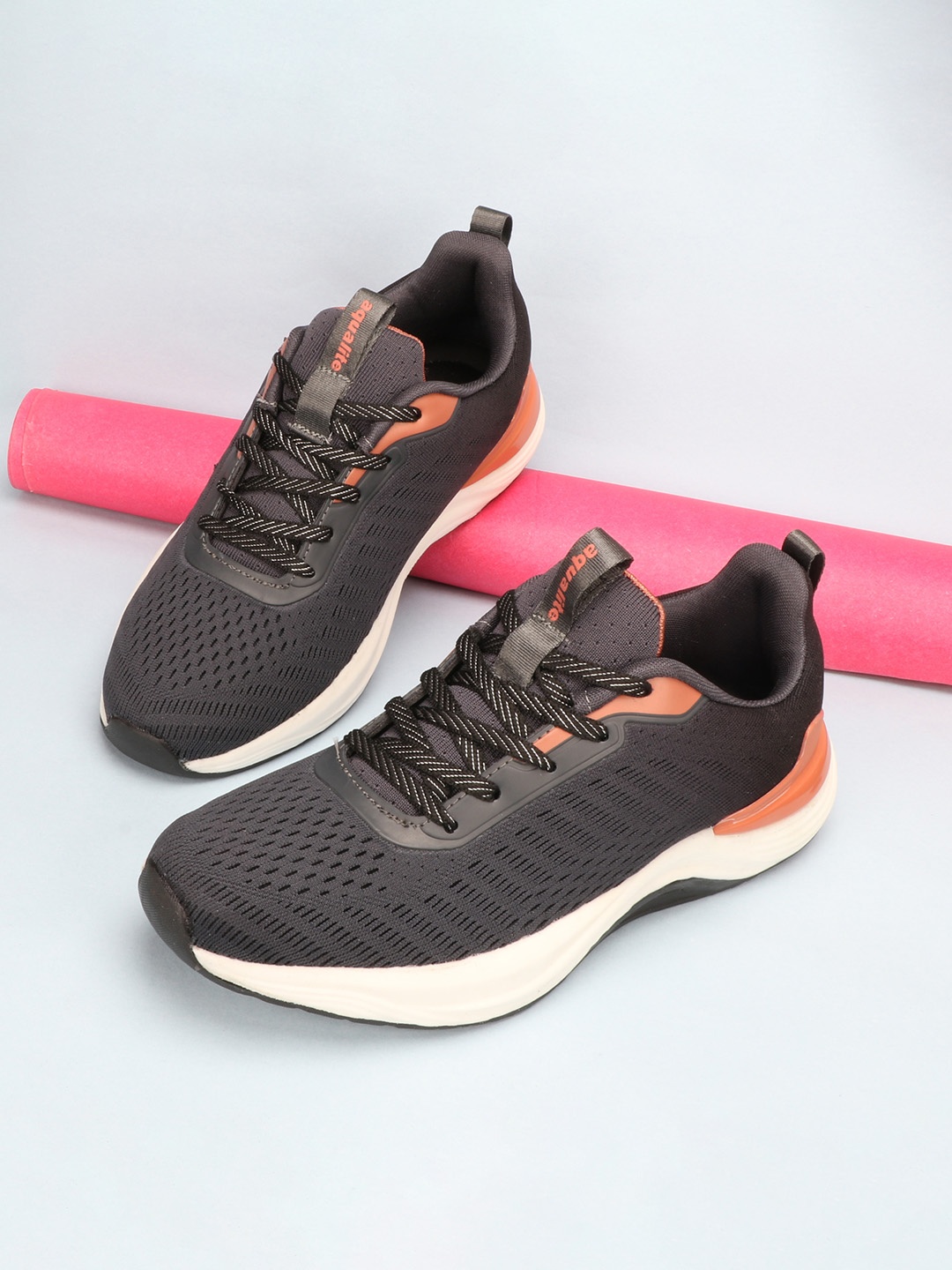 

Aqualite Men Woven Design Round Toe Sneakers, Black