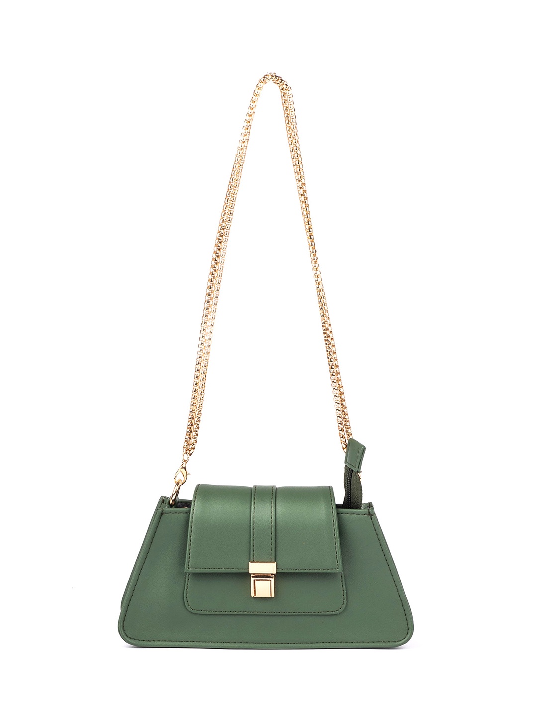 

Strokes by Namrata Mehta Women Solid Structured Sling Bag, Green