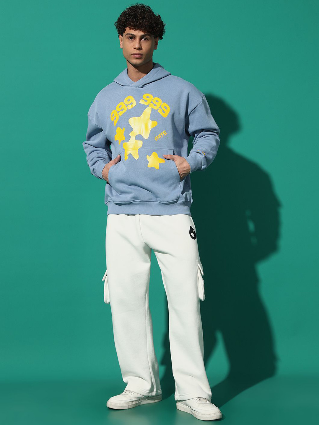 

GRIFFEL Men Hooded Sweatshirt & Trackpant, Blue
