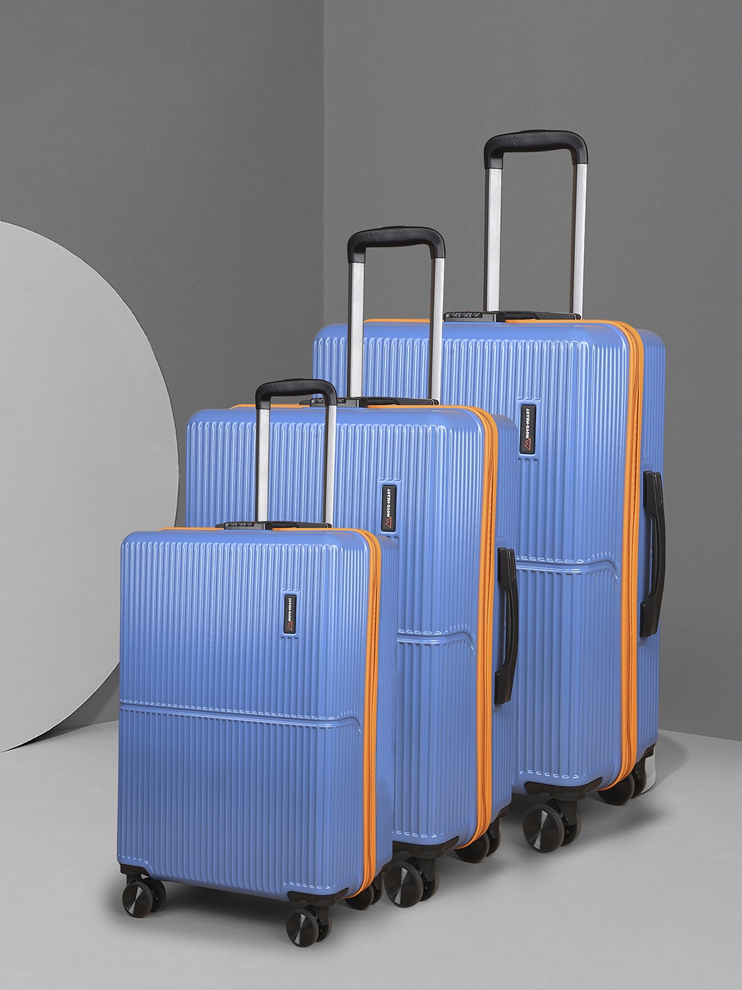 

MOVE-MEANT Glide Polycarbonate 8 wheel Small, Medium & Large Trolley Suitcase-55,66, 75 Cm, Blue