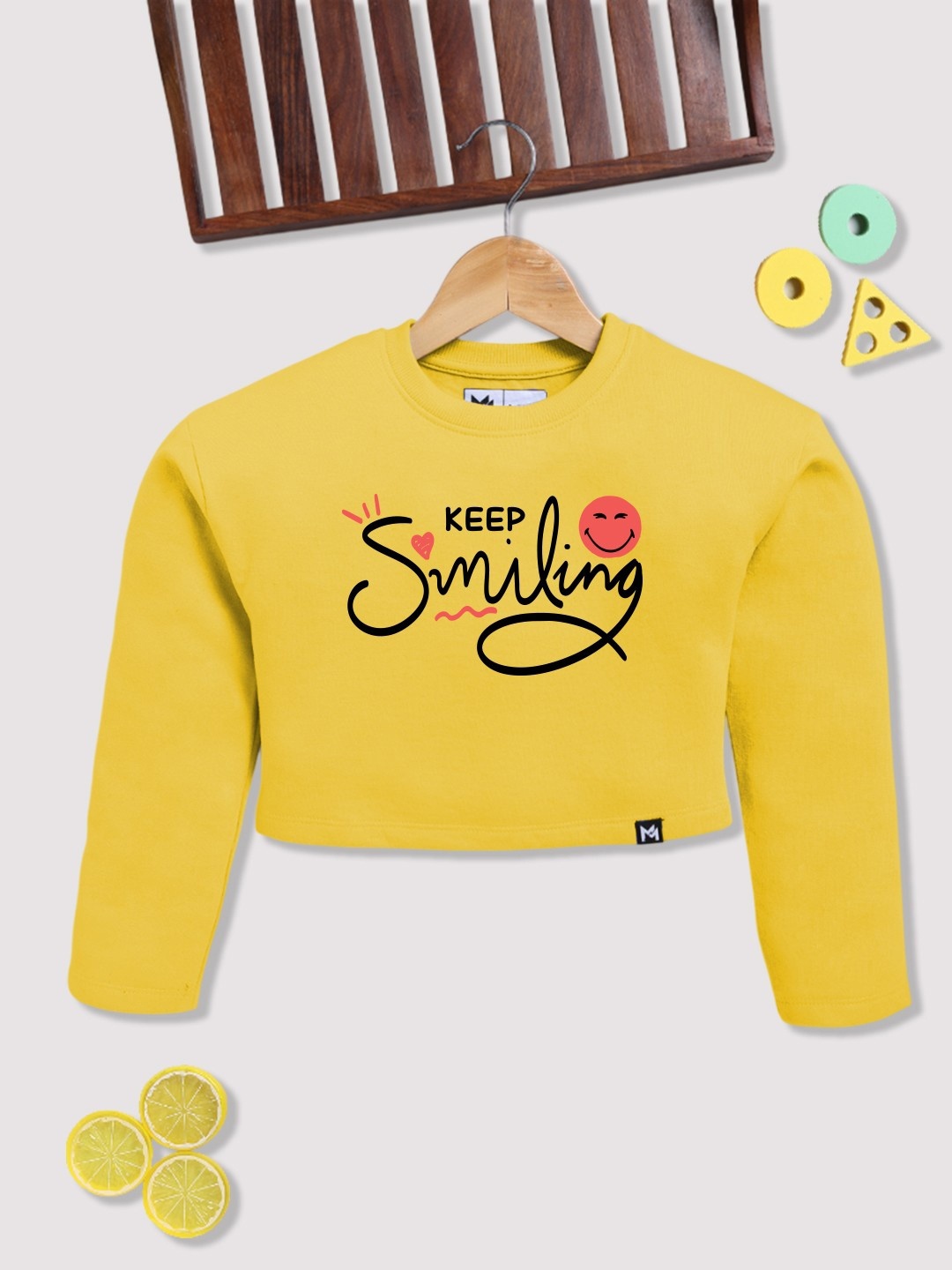 

YK X Minute Mirth Girls Printed T-shirt, Yellow