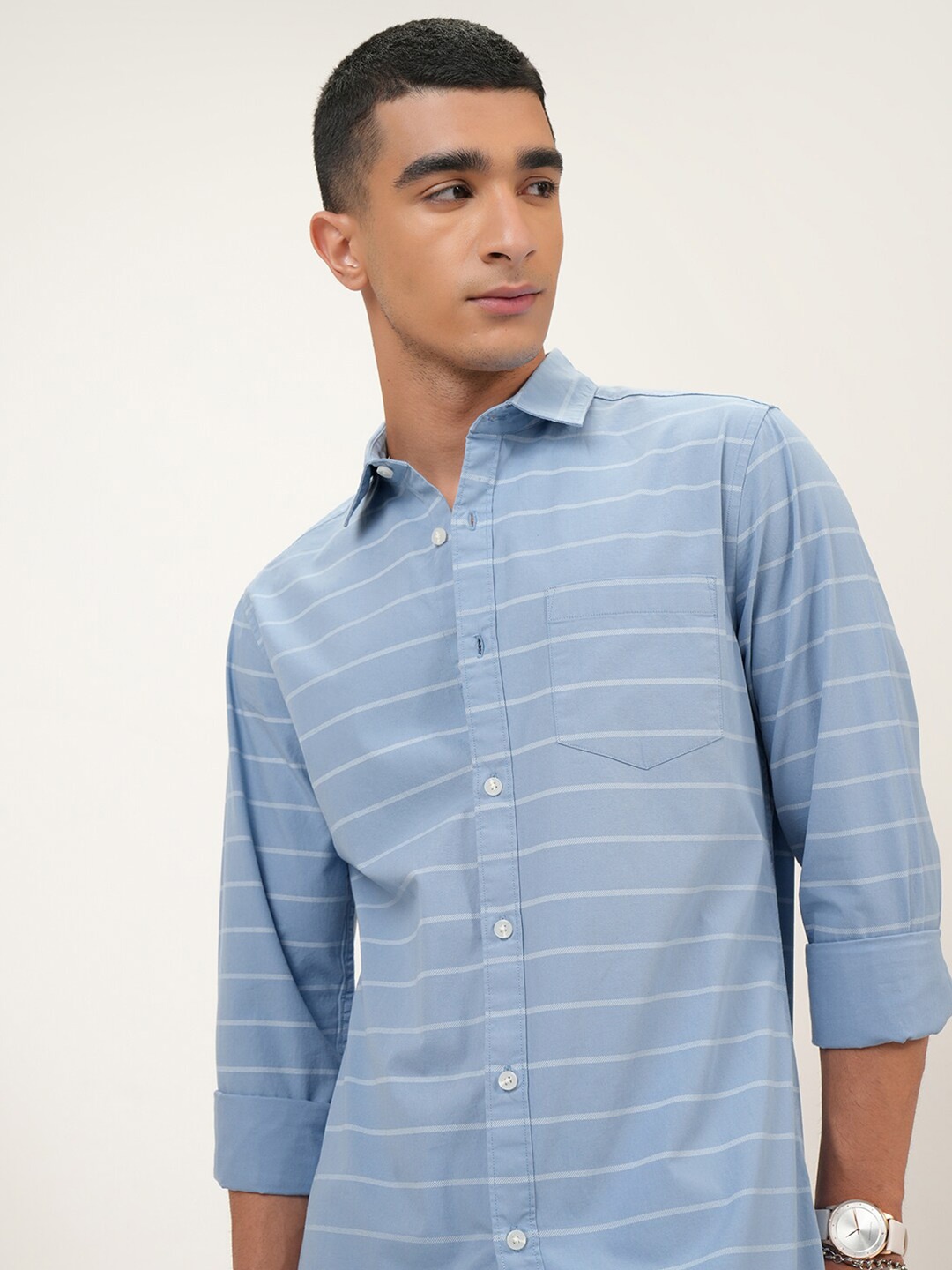 

Highlander Men Regular Fit Slim Fit shirt, Blue