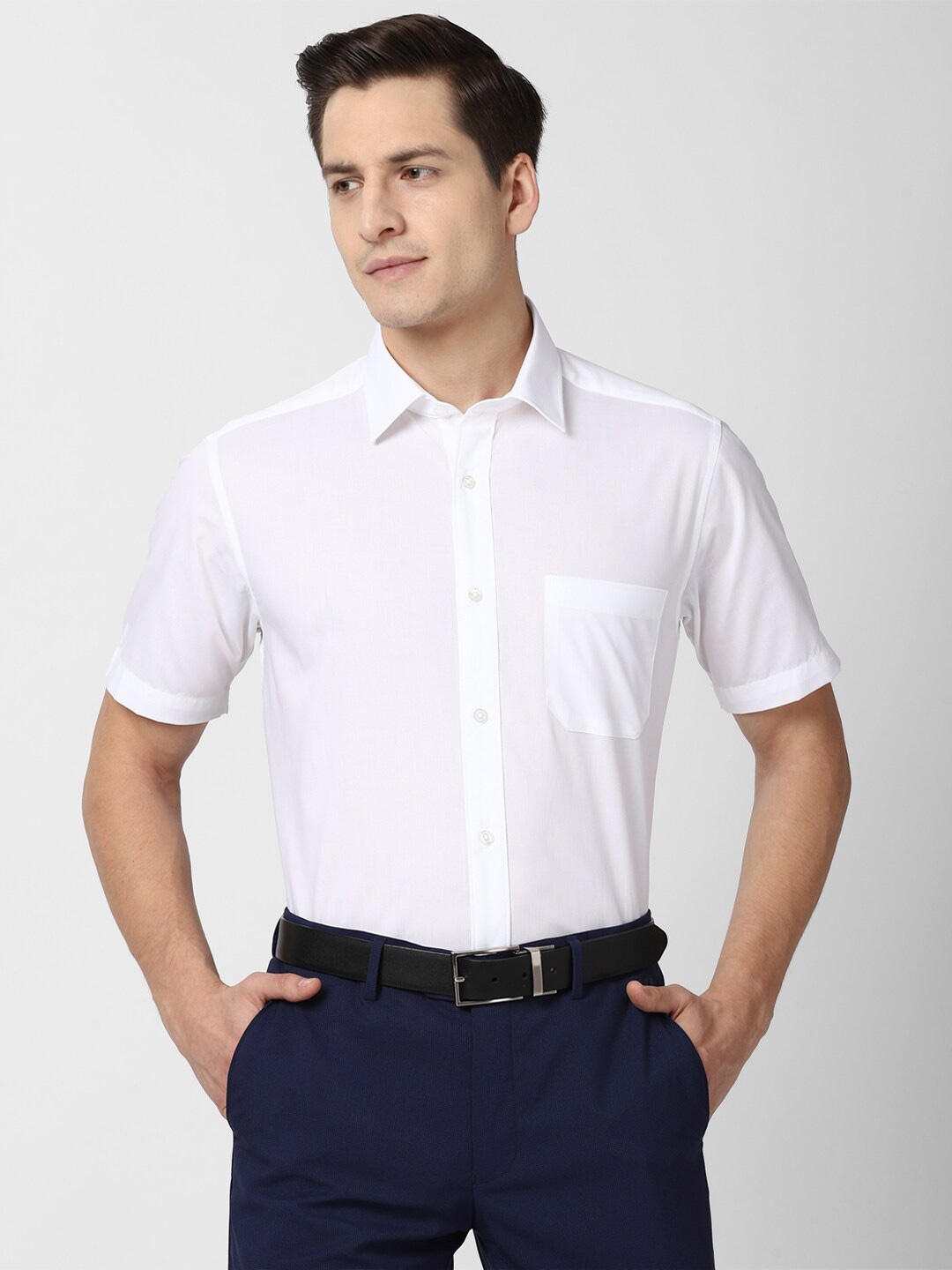 

Peter England Men White Regular Fit Formal Shirt