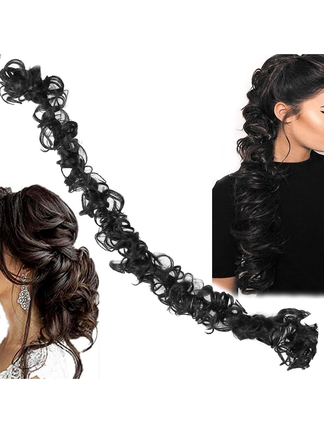 

CRIBE Halo Curly Bun Hair Extension - Black