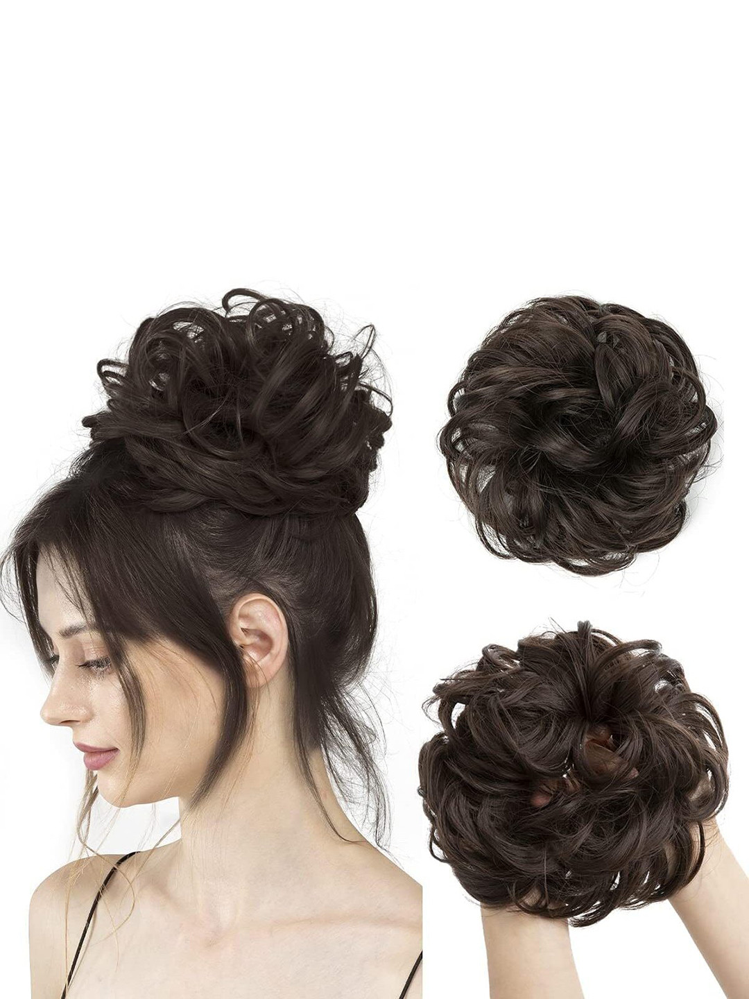 

CRIBE Rafall Halo Bun Hair Extension - Brown