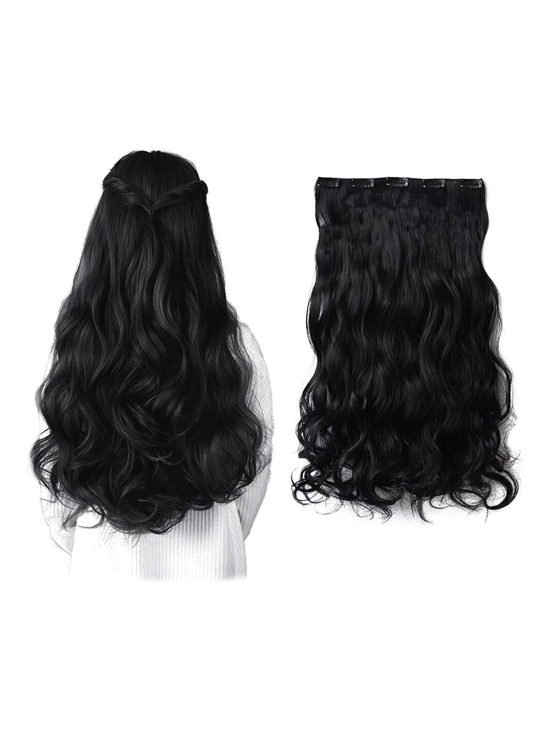 

CRIBE Clip-In Curly Locks Hair Extensions - Black