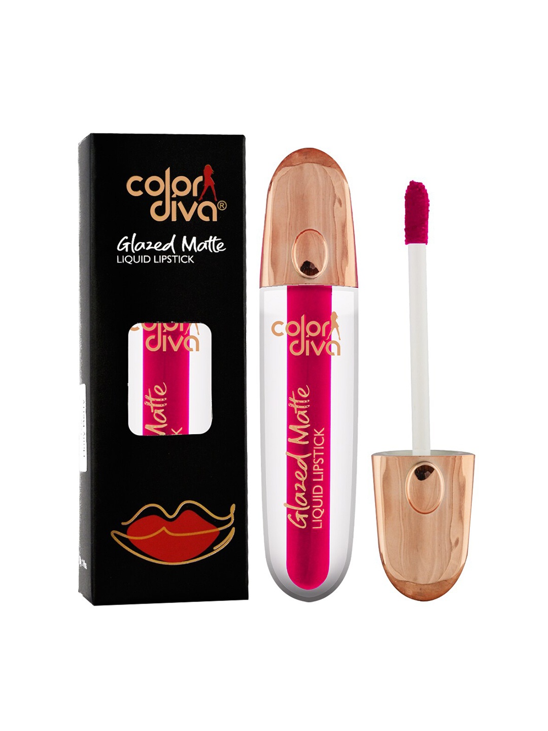 

Adbeni Long Lasting Glazed Matte Liquid Lipstick 5.5 ml - Rosette 118, Fuchsia