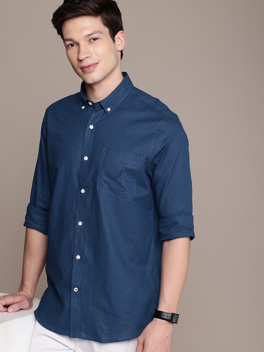 

Nautica Opaque Casual Shirt, Blue