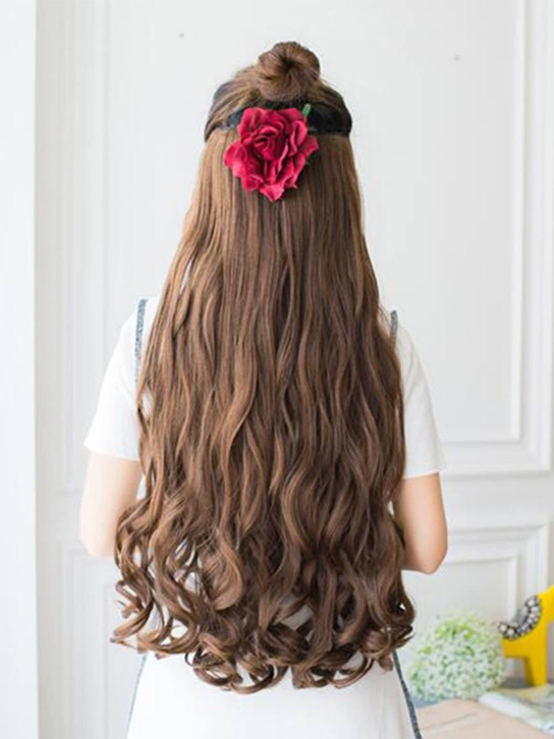 

CRIBE Clip In Wavy Locks Hair Extensions - Brown