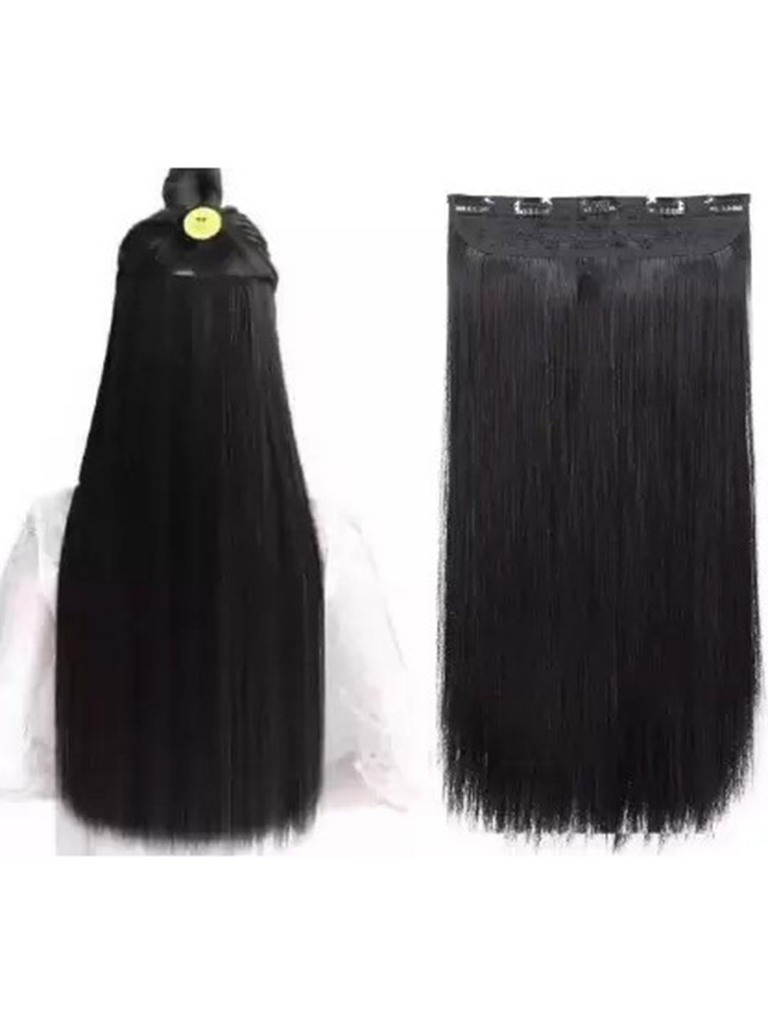 

CRIBE Clip-In Straight Locks Hair Extension - Black