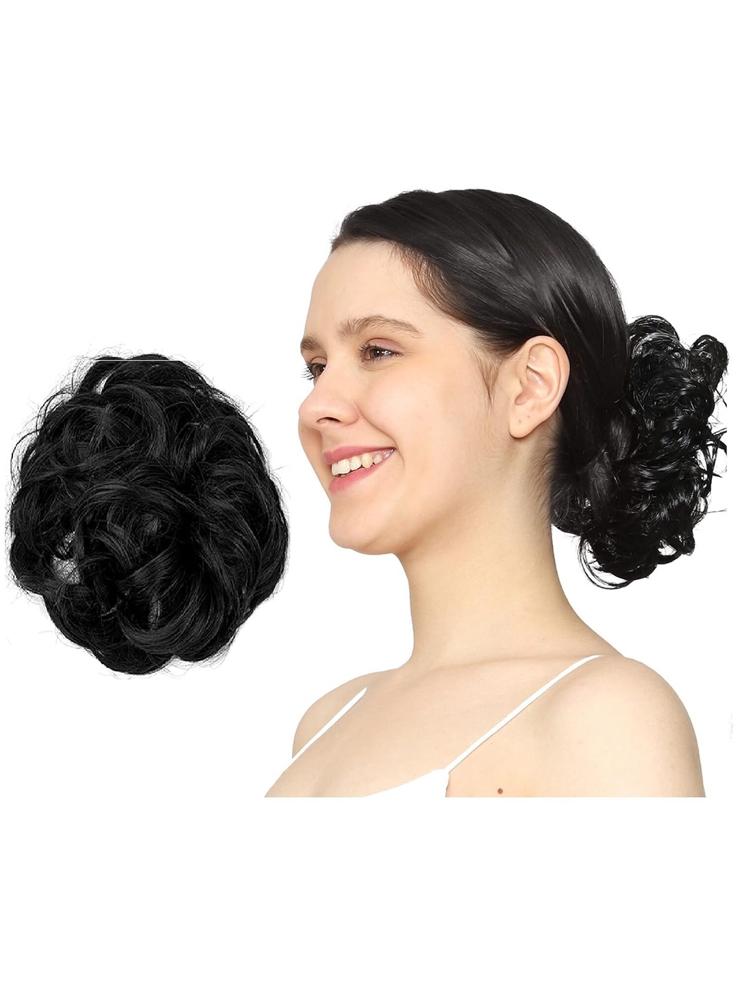 

CRIBE Rafall Halo Curly Bun Hair Extensions - Black