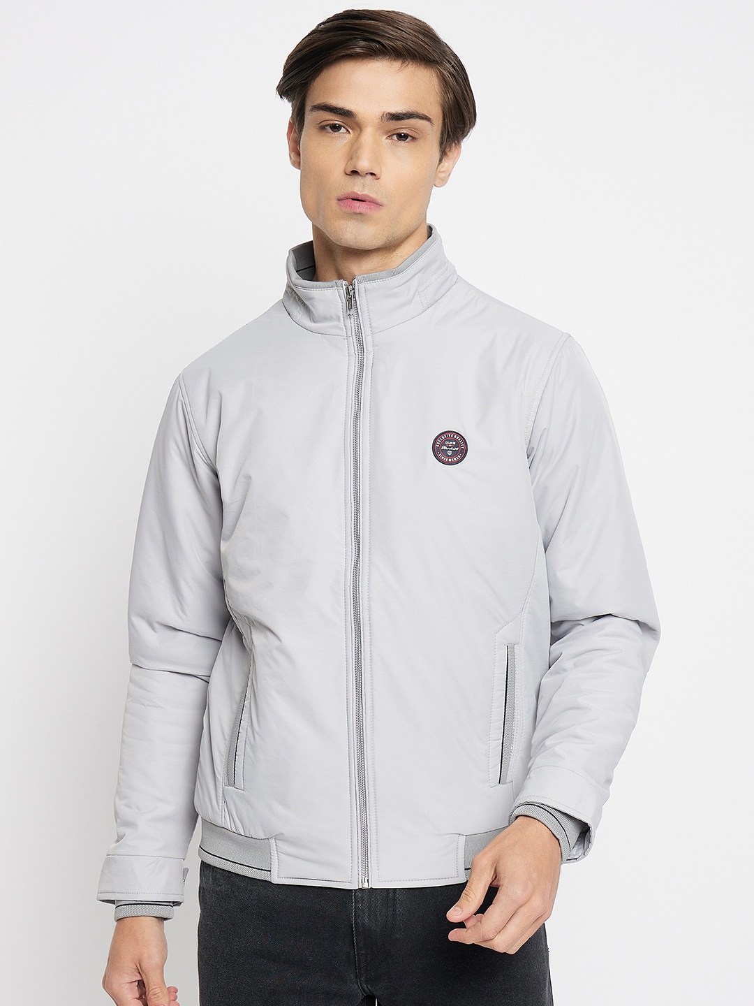 

Duke Mock Collar Padded Jacket, Grey
