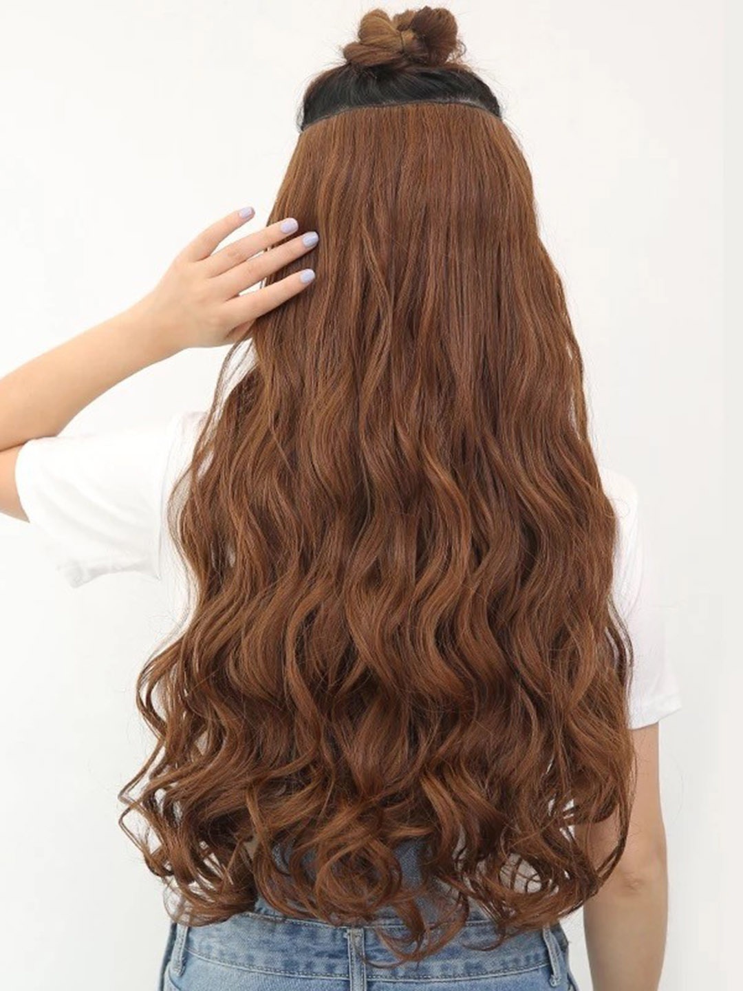 

CRIBE Clip-In Wavy Locks Hair Extension - Brown - 28 Inch