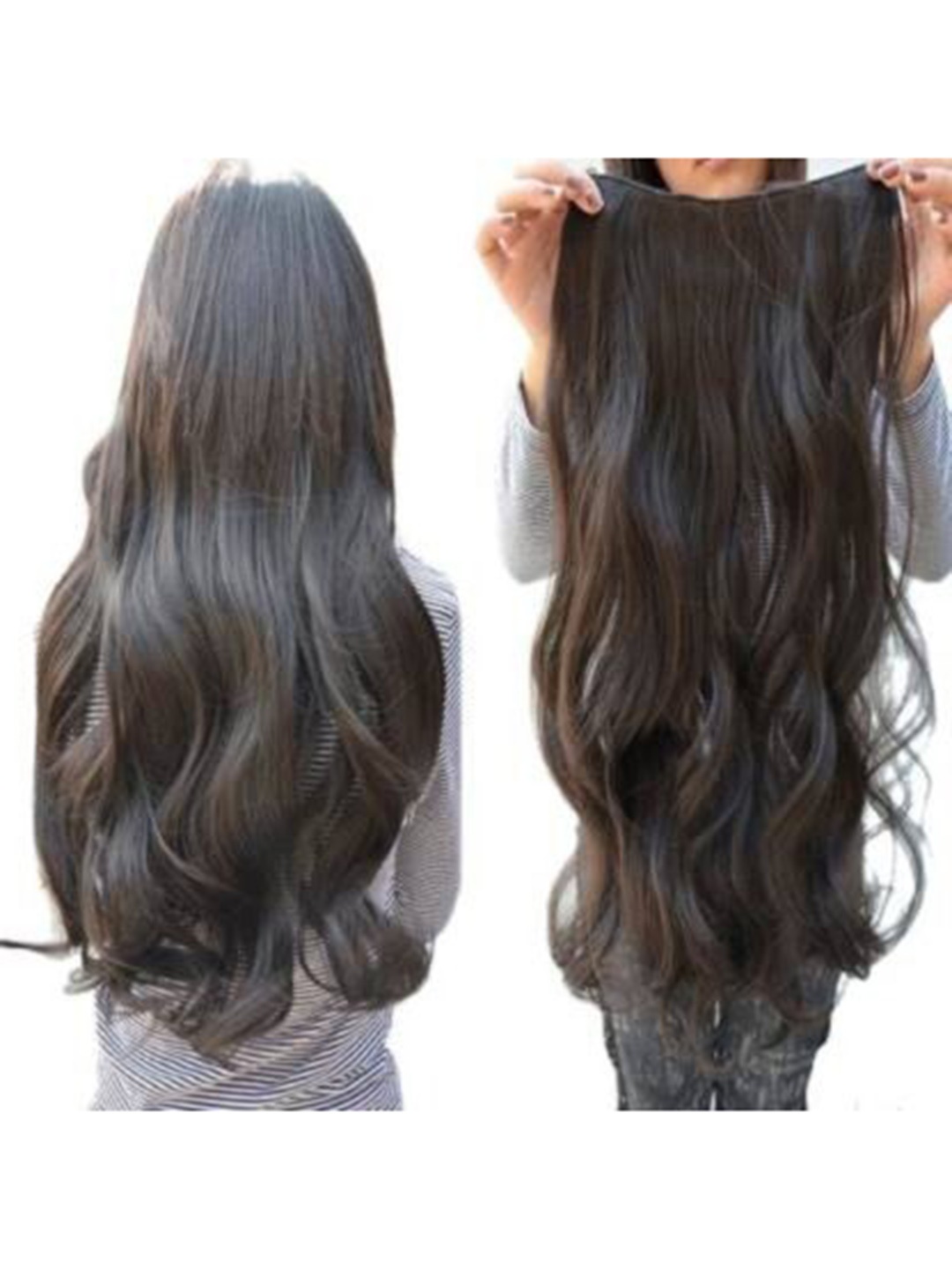 

CRIBE Clip In Wavy Locks Hair Extension - Brown