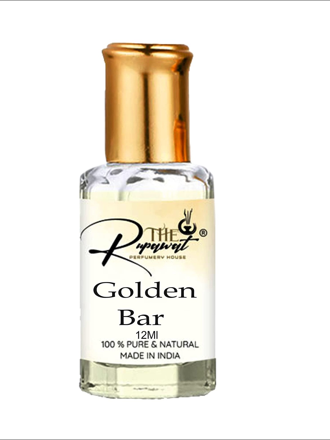 

THE RUPAWAT Perfumery House Golden Bar 100% Natural & Pure Alcohol Free Attar - 12 ml, Transparent