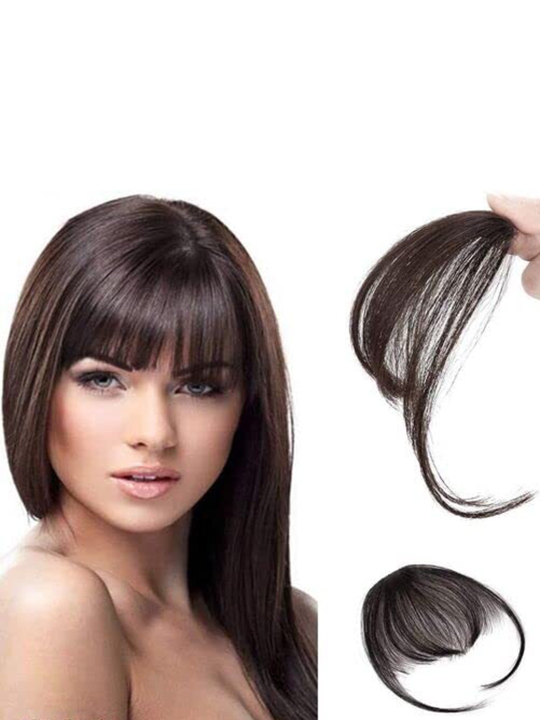 

CRIBE Clip In Straight Scalp Topper Hair Extension - Brown - 8.6 Inch
