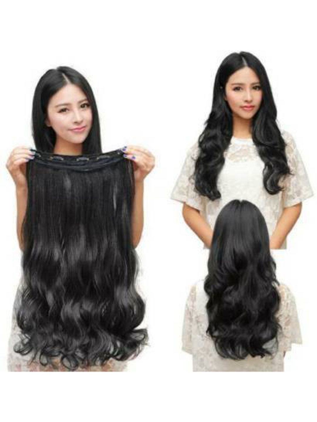 

CRIBE Clip In Curly Locks Hair Extension - Black