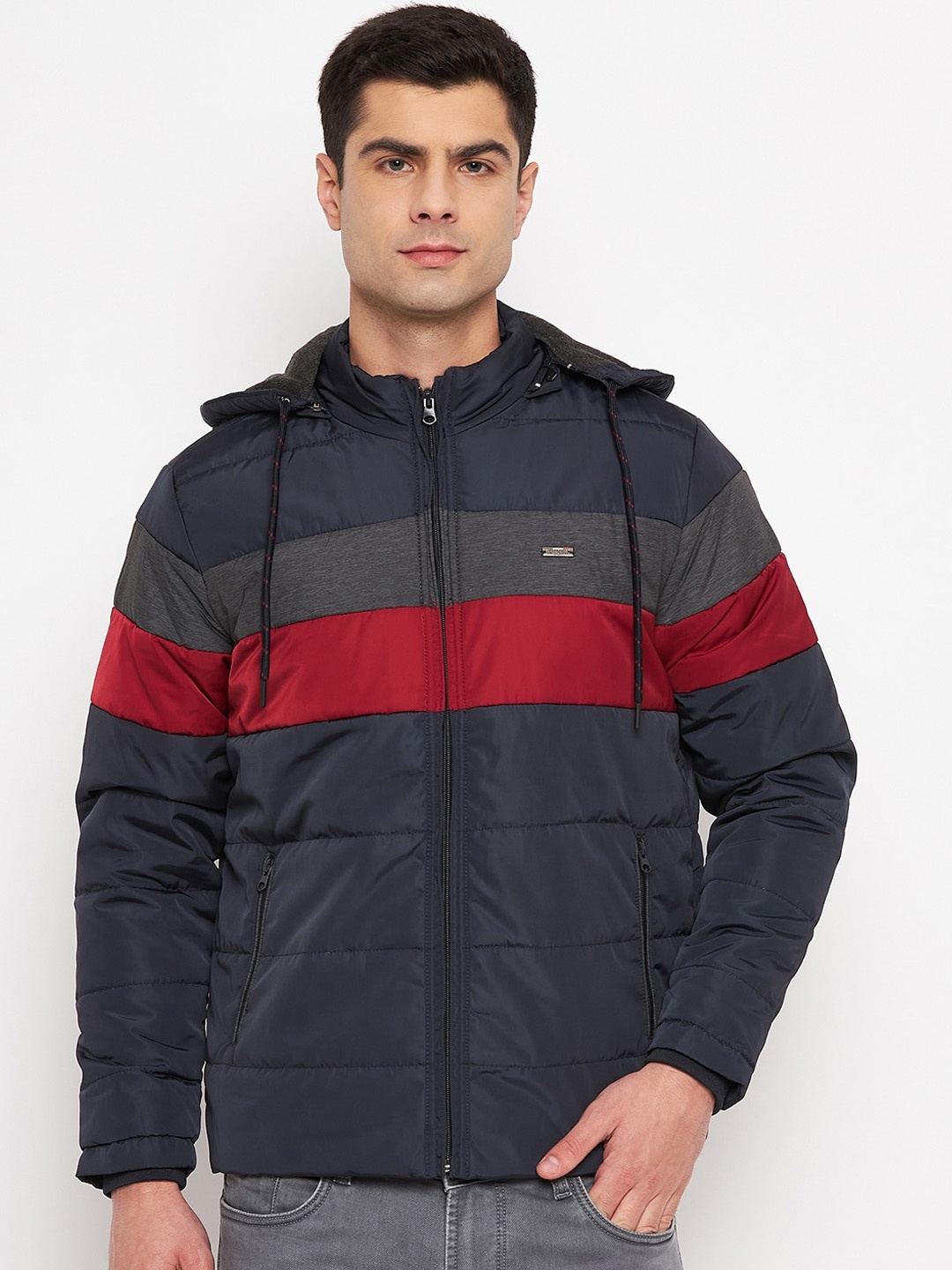 

Duke Colourblocked Padded Jacket, Blue