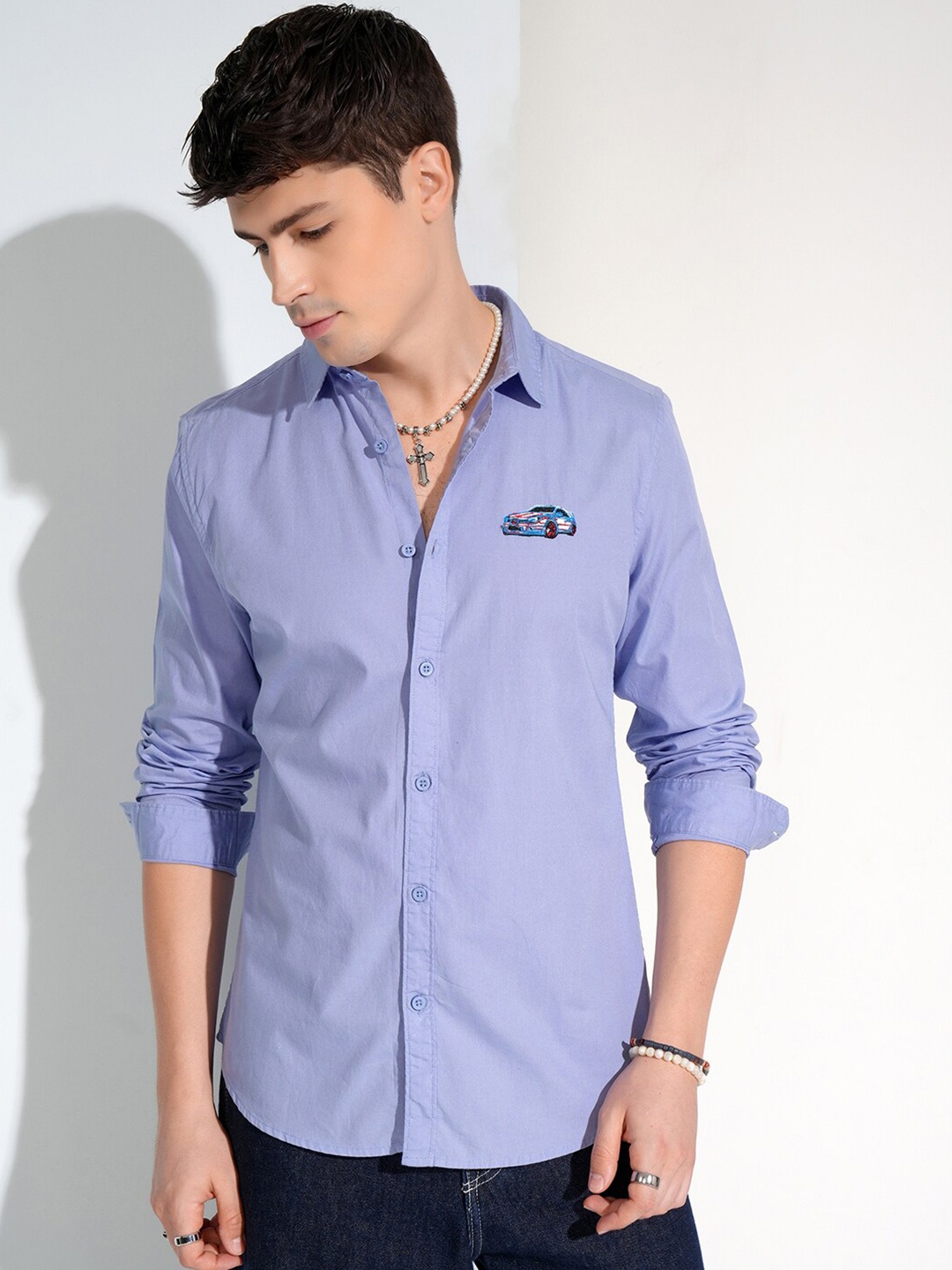 

KETCH Relaxed Fit Casual Shirt, Purple
