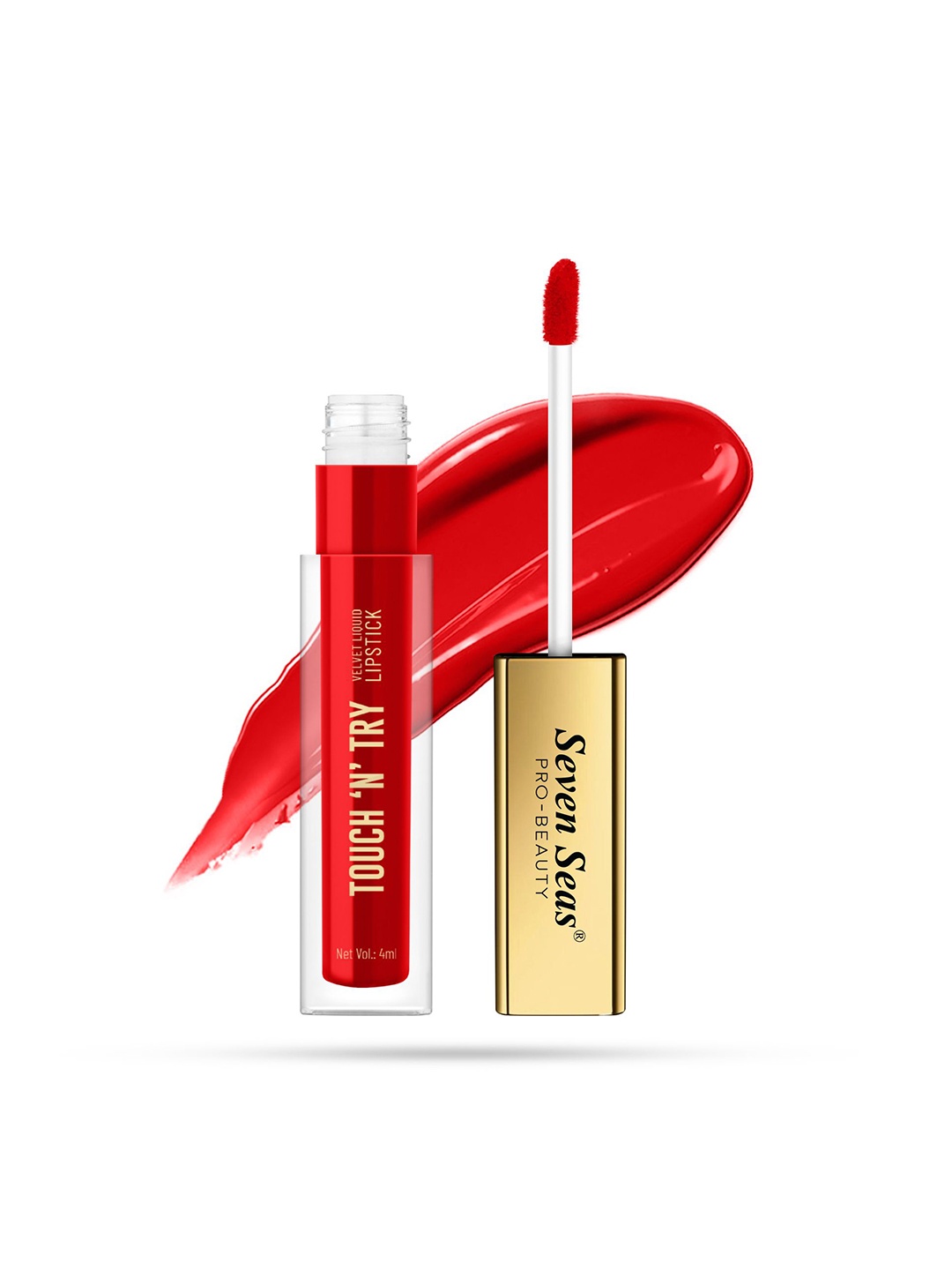 

Seven Seas Touch N Try Long Lasting Velvet Liquid Lipstick - 4 ml - Shade 113, Red