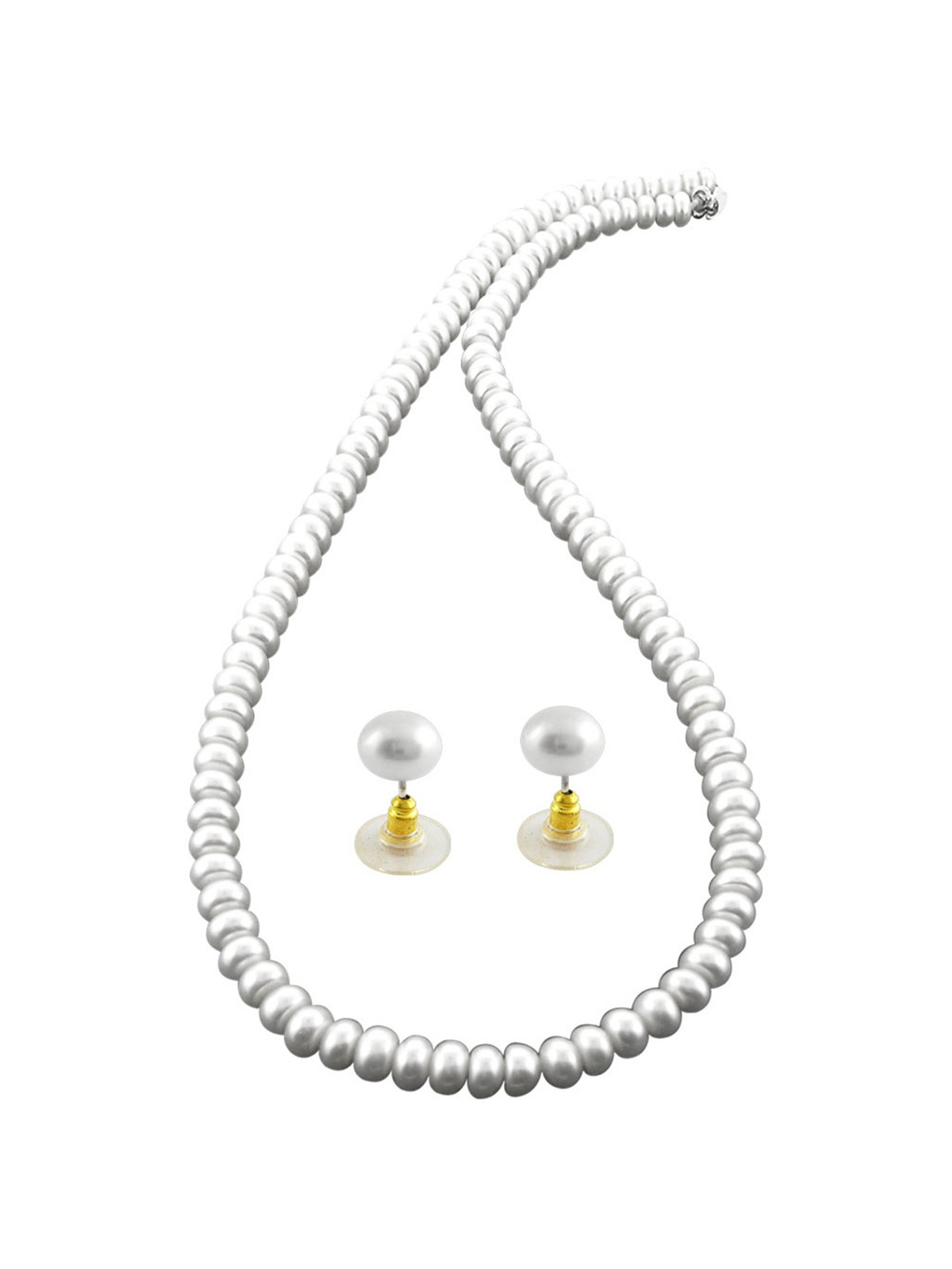 

Sri Jagdamba Pearls Dealer Gold-Plated Pearl-Studded Jewellery Set