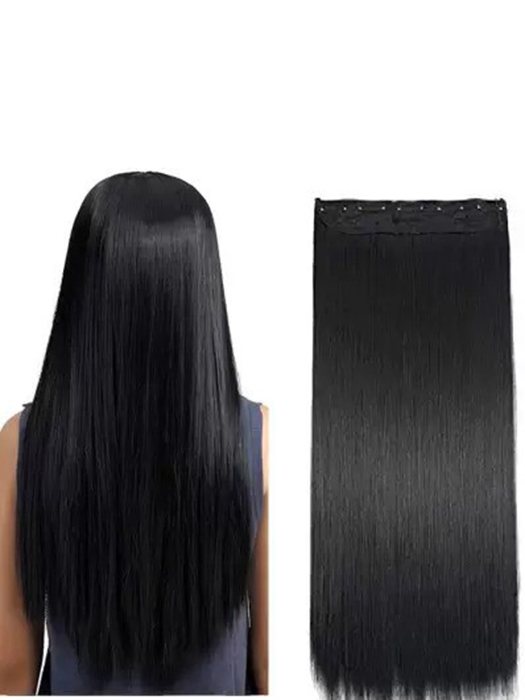 

CRIBE Clip-In Straight Locks Hair Extensions - Black