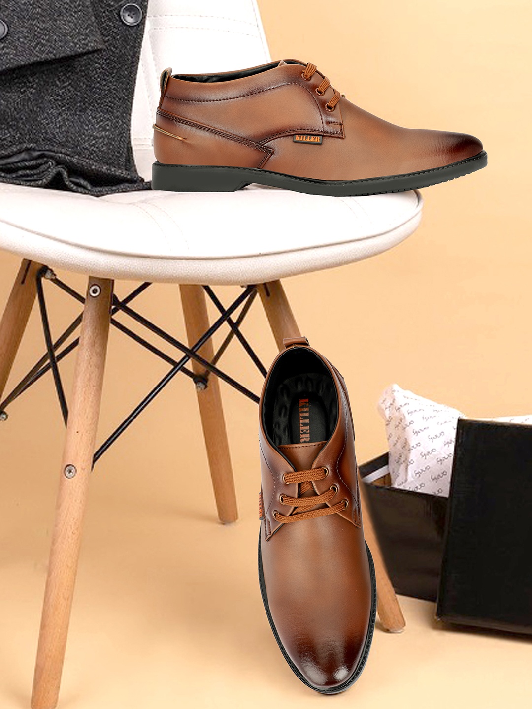 

Killer Men Textured Casual Regular Boots, Tan