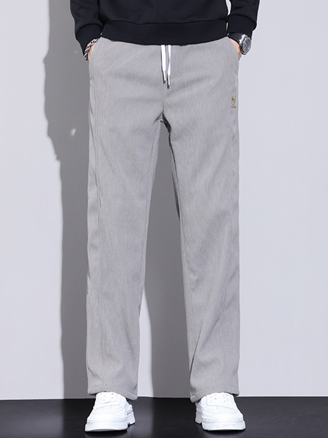 

StyleCast Men Mid-Rise Regular Fit Trouser, Grey