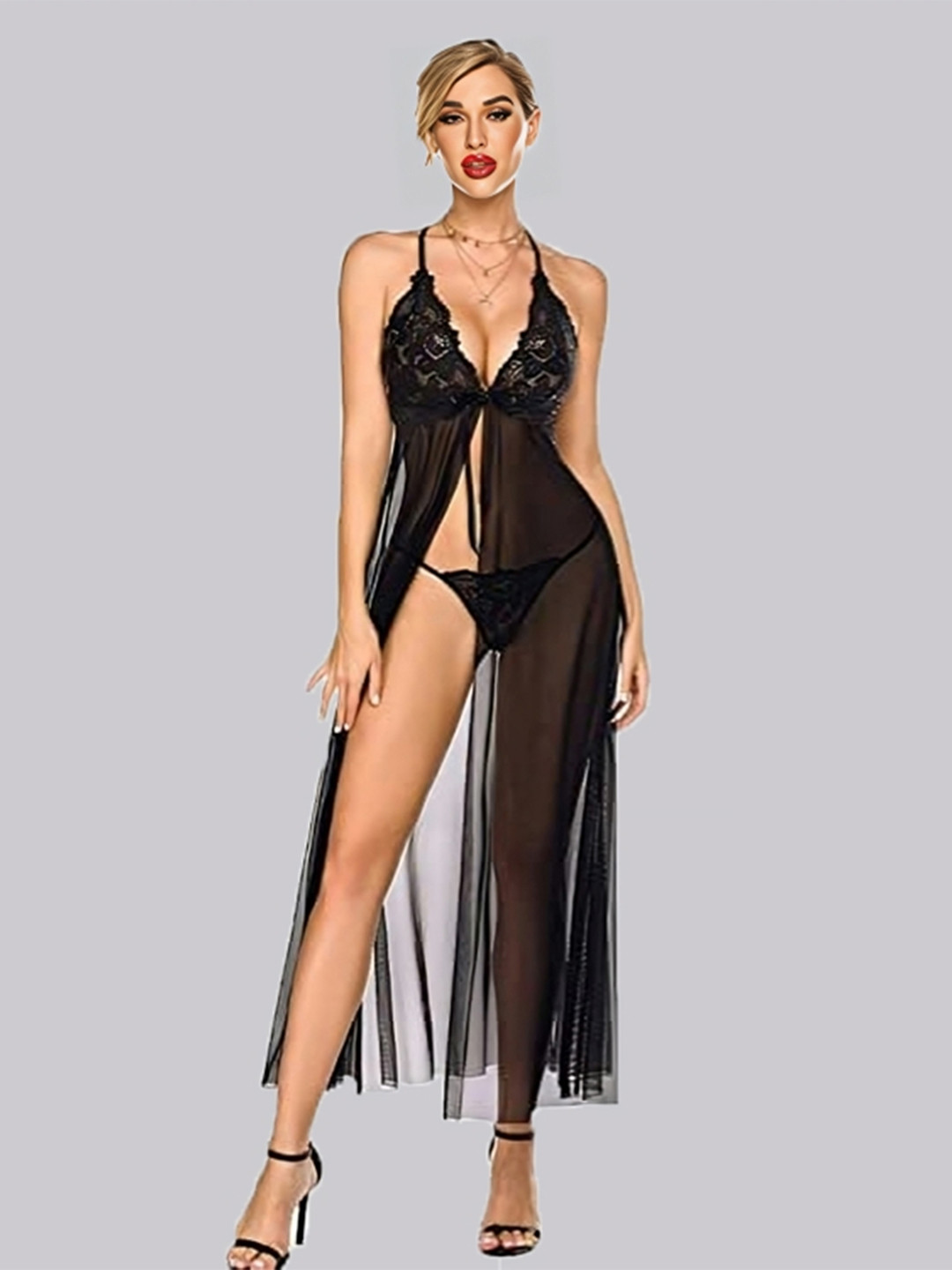 

BILLEBON Women Shoulder Straps Baby Doll, Black