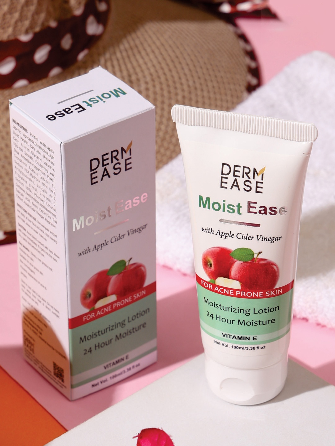 

DERMEASE Moist Ease Moisturizing Lotion With Apple Cider Vinegar - 100 ml, White