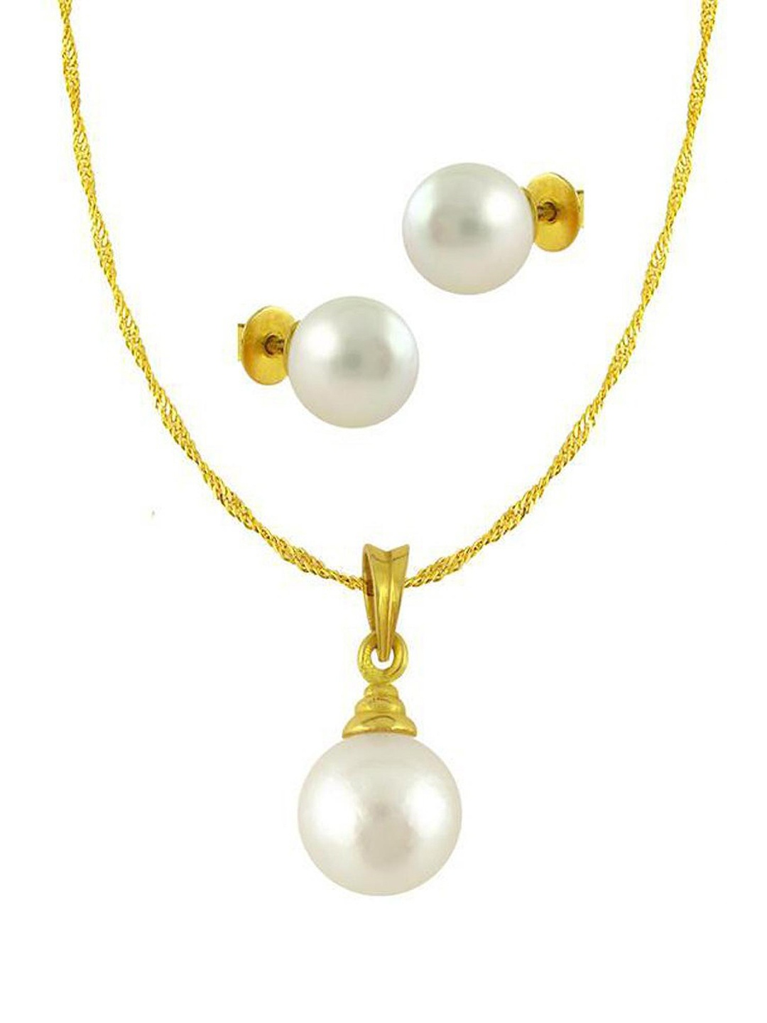 

Sri Jagdamba Pearls Dealer Gold-Plated Pearls Beaded Jewellery Set