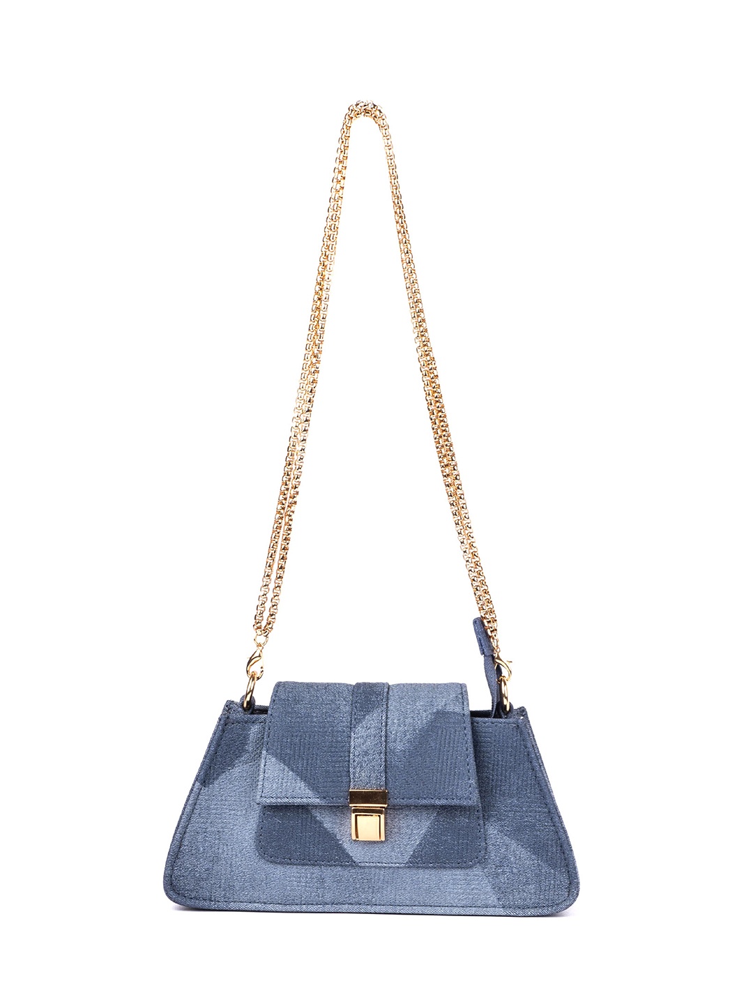 

Strokes by Namrata Mehta Women Textured Structured Sling Bag, Blue