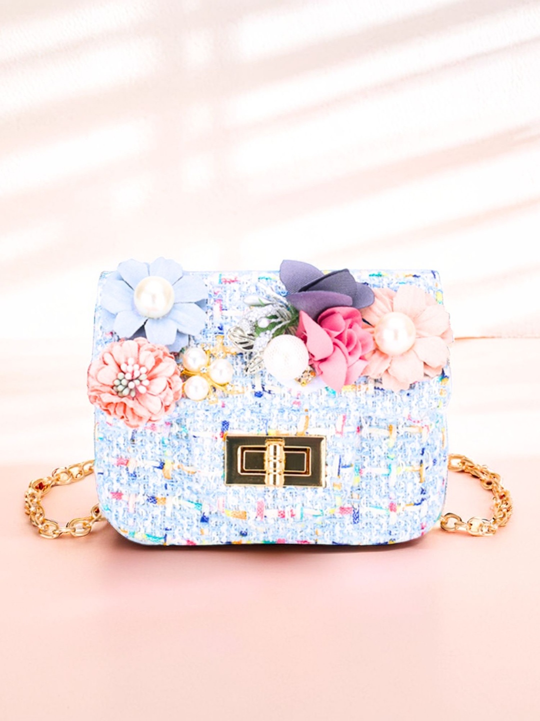 

Tinker Squad Girls Floral Mini Cosmetic Lipstick Pouch Holder, Blue