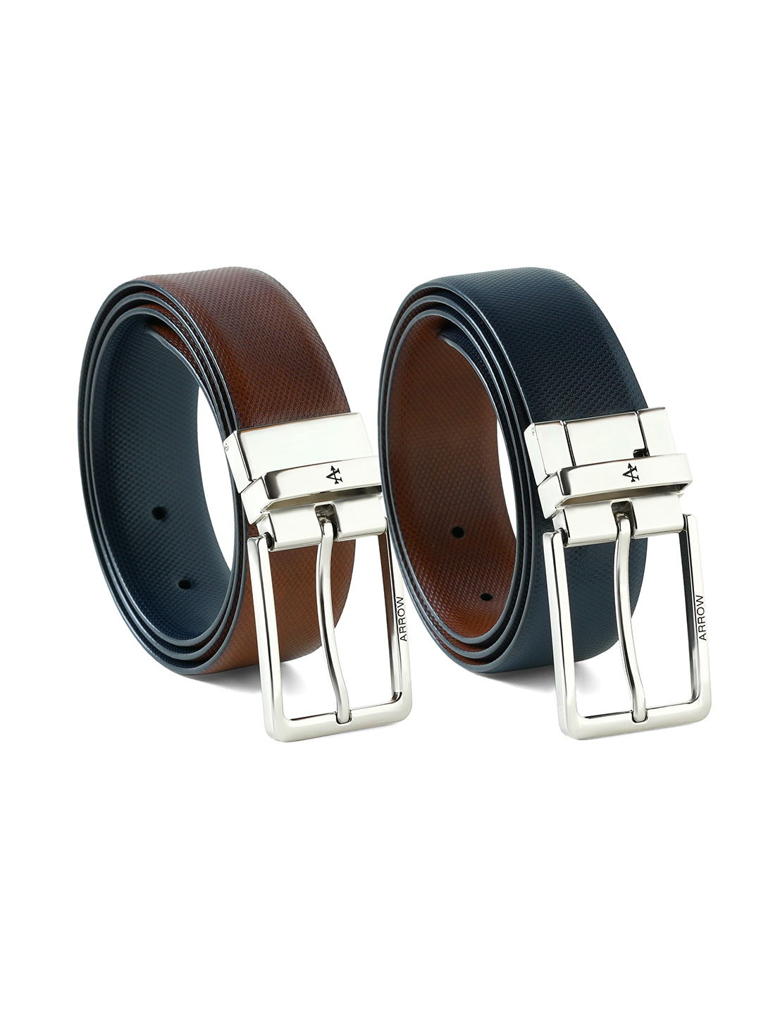 

Arrow Men Textured Leather Reversible Belt, Brown