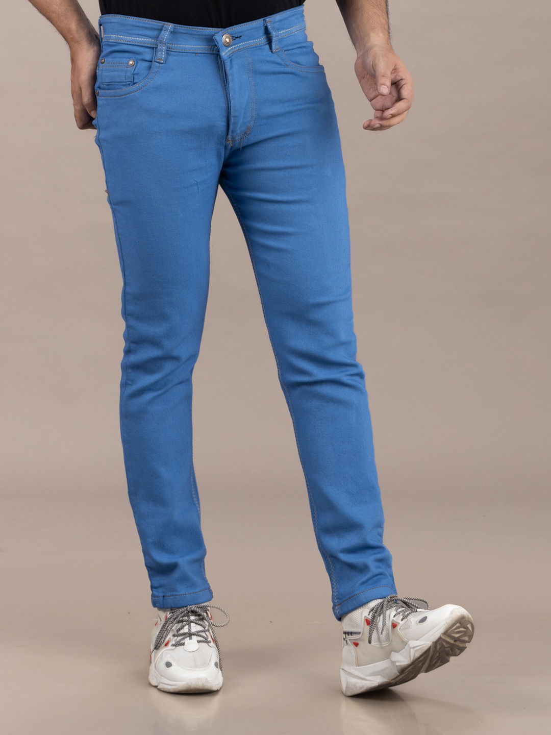 

MARSH-X Men Comfort Mid-Rise Slim Fit Jeans, Navy blue