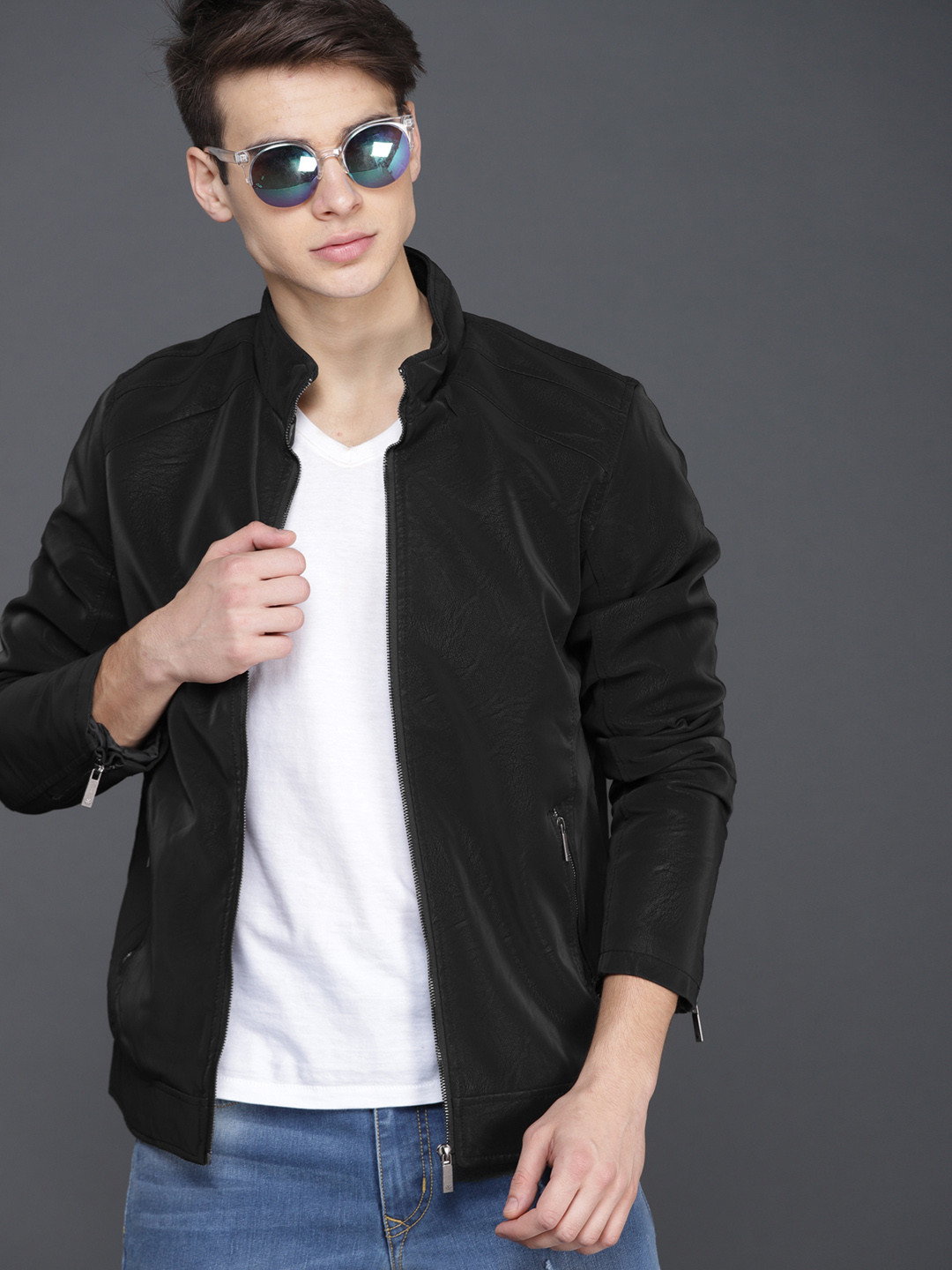 

WROGN Men Black Solid Tailored Jacket