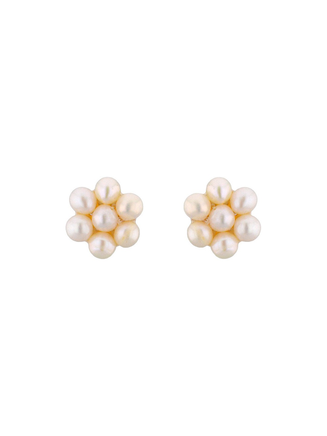 

Sri Jagdamba Pearls Dealer Gold-Plated Contemporary Pearl Studs, White