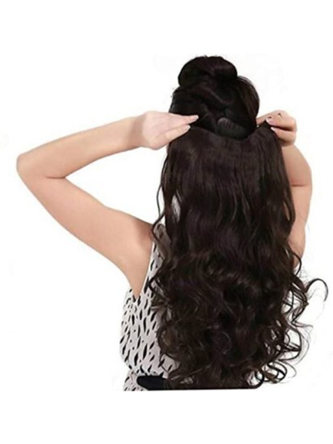 

CRIBE Clip-In Wavy Locks Hair Extension - Brown- 10.6 Inch