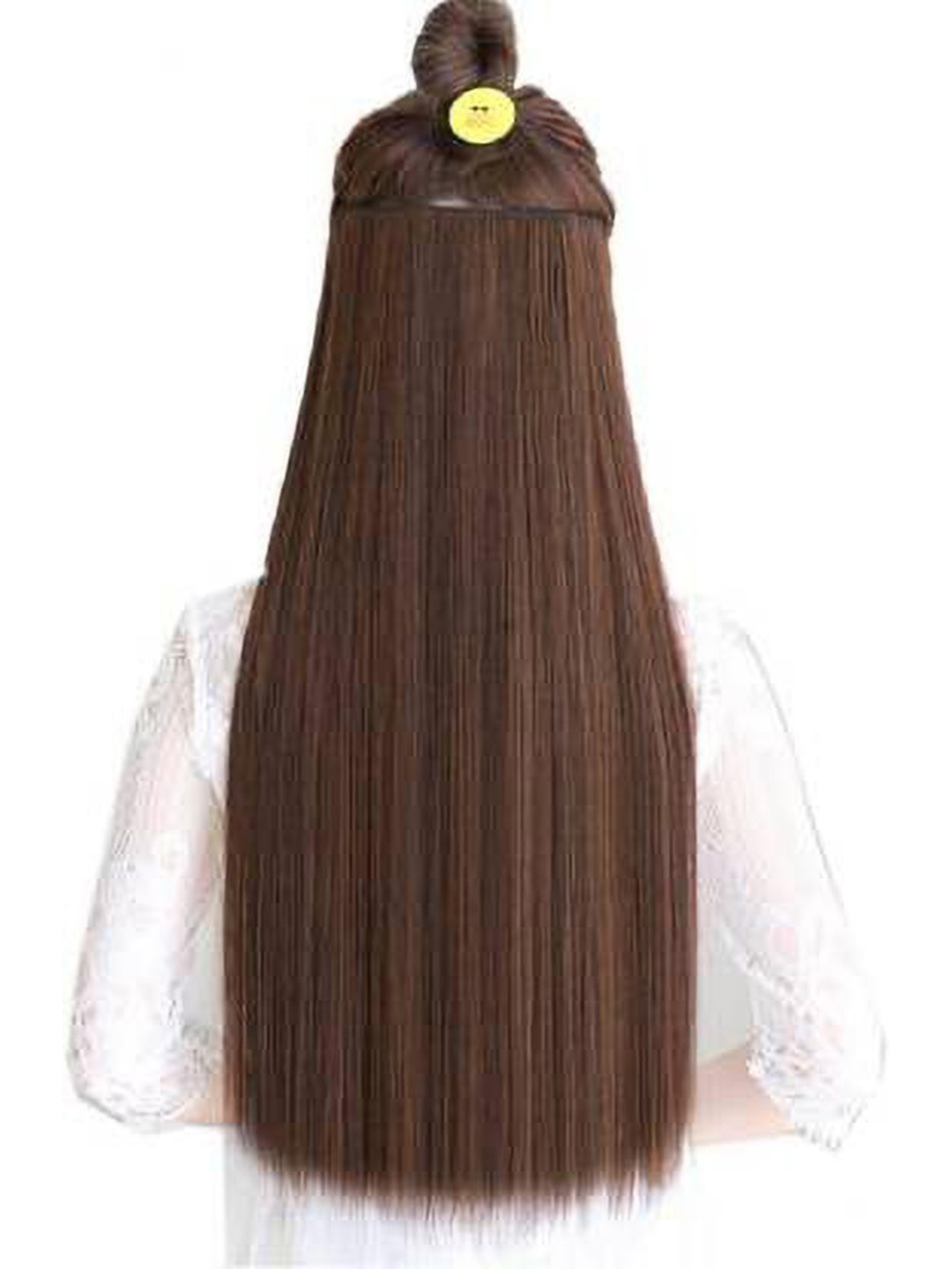 

CRIBE Clip In Straight Locks Hair Extension - Brown - 24 Inch