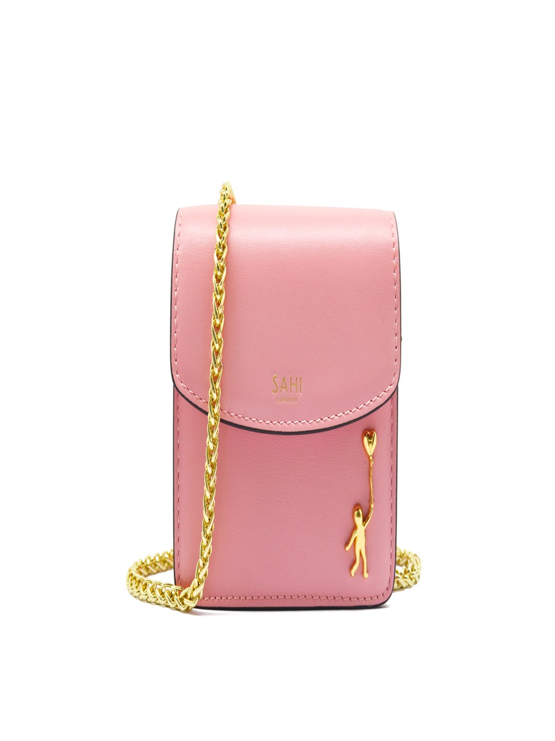 

Sahi London Women Textured Structured Leather Handheld Bag, Pink