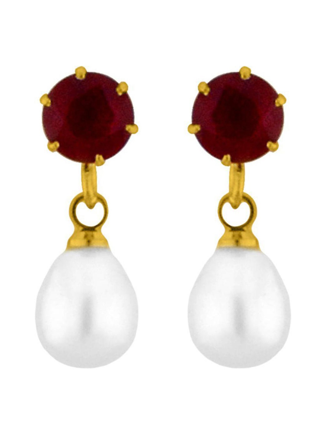 

Sri Jagdamba Pearls Dealer Contemporary Drop Earrings, White